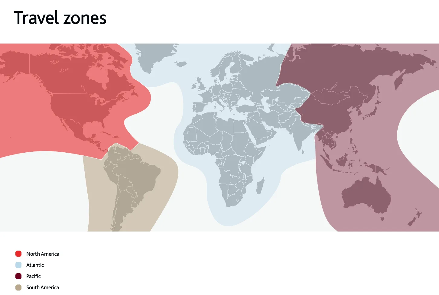The Aeroplan Region Map